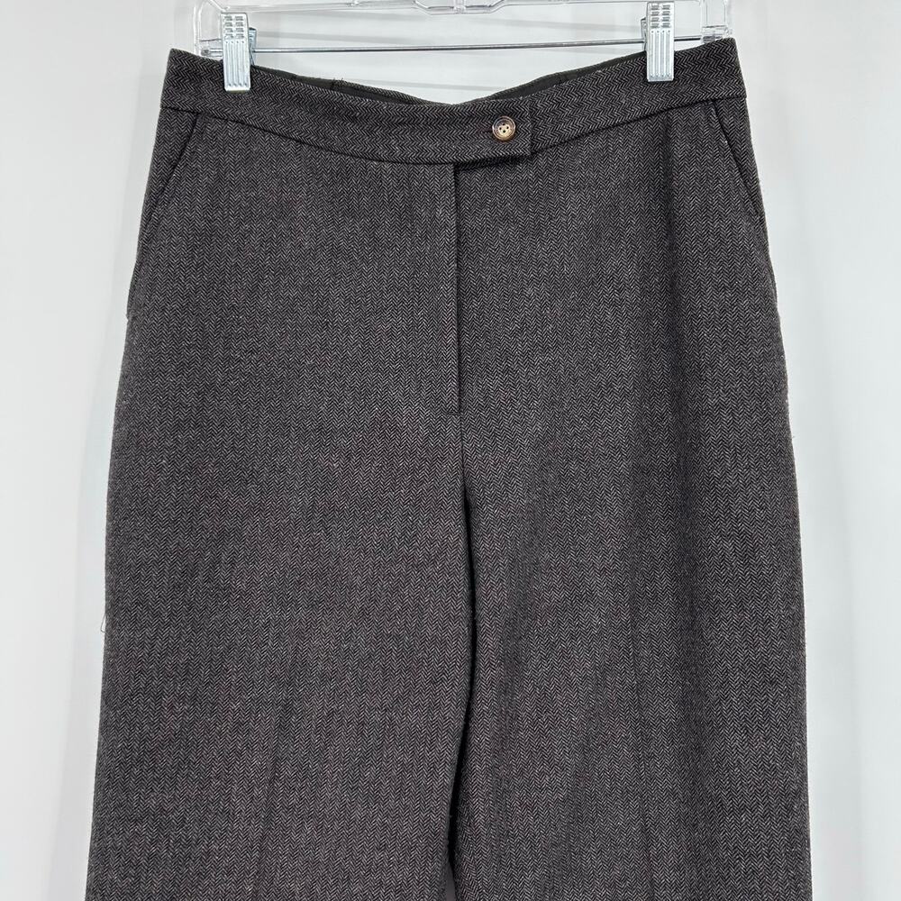Orvis Wool Pleated Dress Pants Trousers Fully Lined Slacks Brown Womens Size 10 - Picture 4 of 10